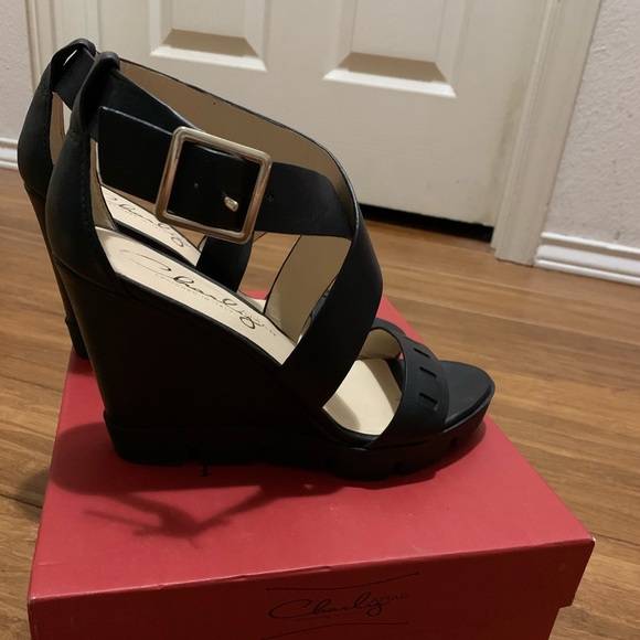 Charly Amar black leather wedge - Picture 5 of 5